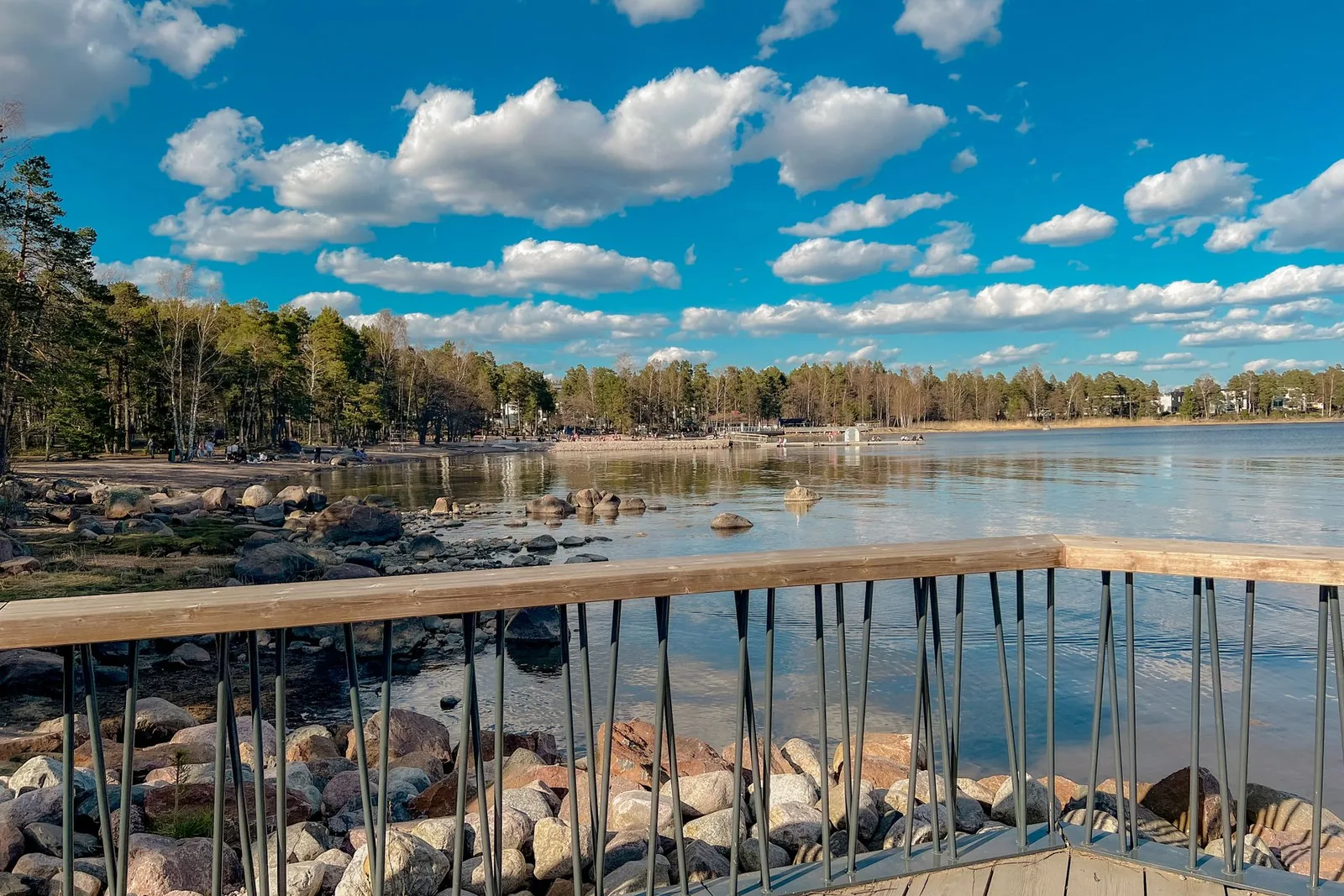 Tyyni jÃ¤rvi ja metsÃ¤ranta Espoossa
